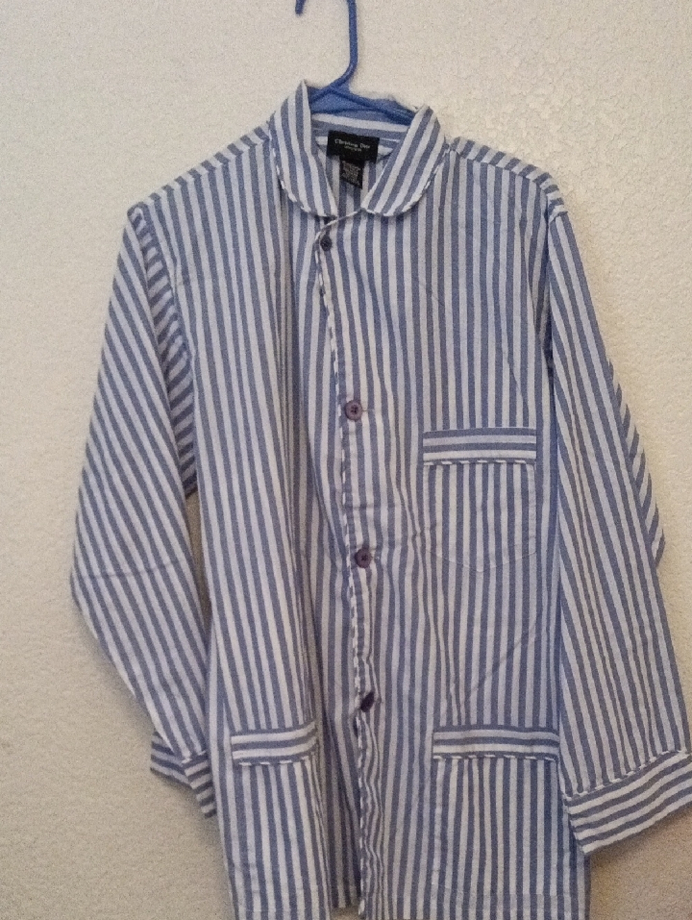 Dior Blue and White Striped Shirt